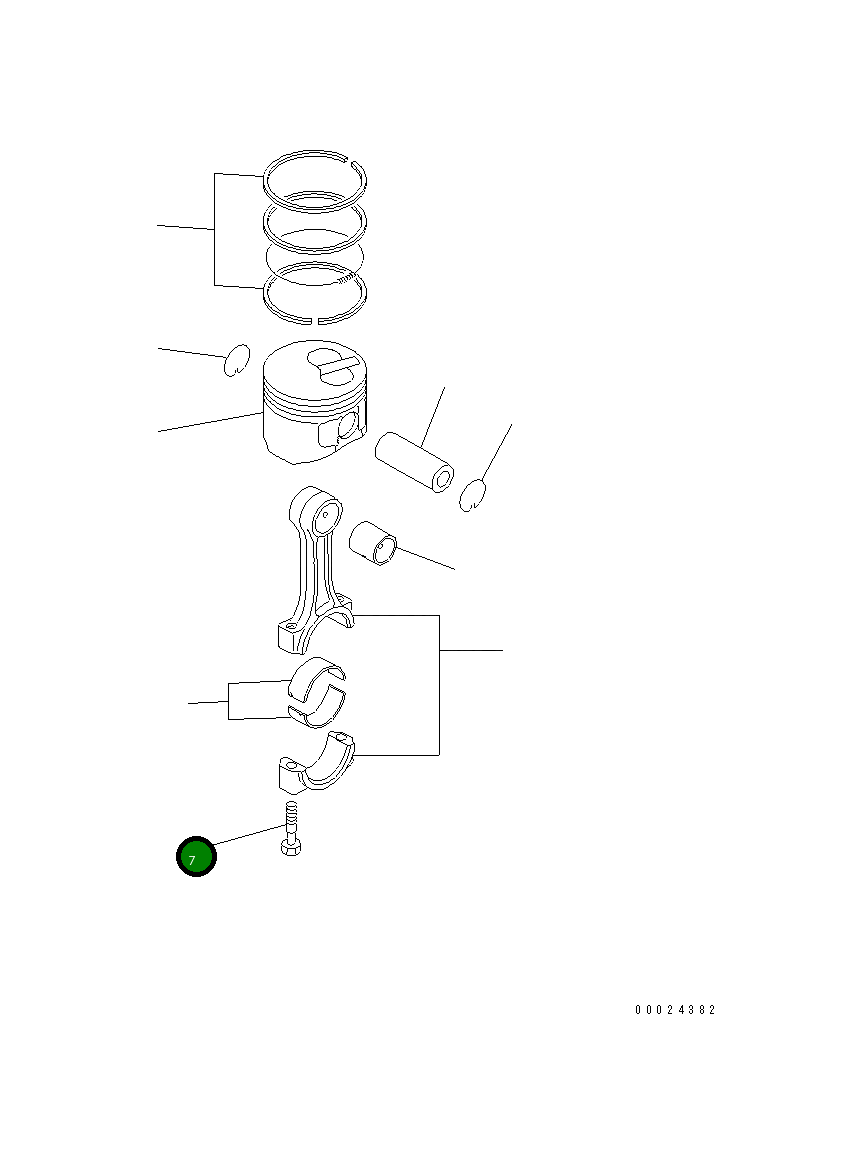 Болт 461-071 Komatsu