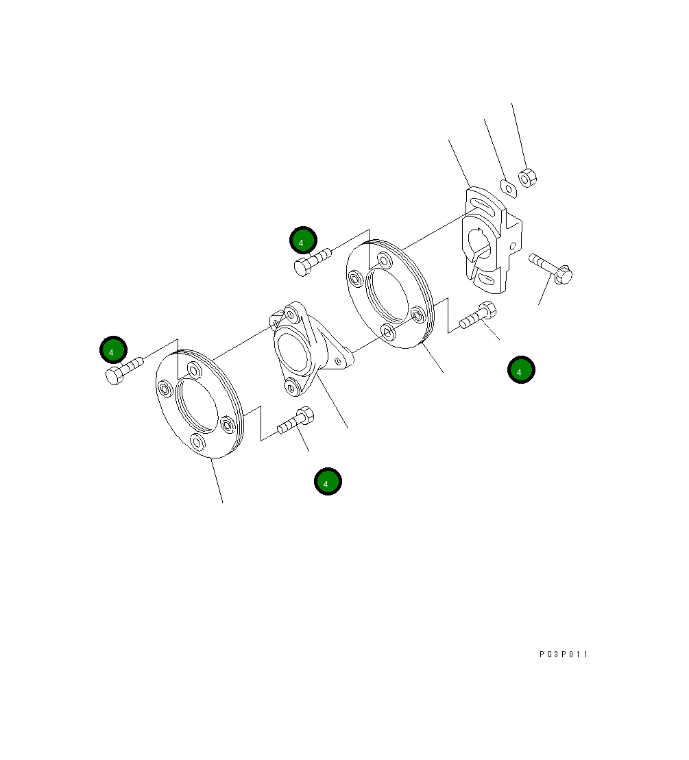 Болт DK156633-6200 Komatsu