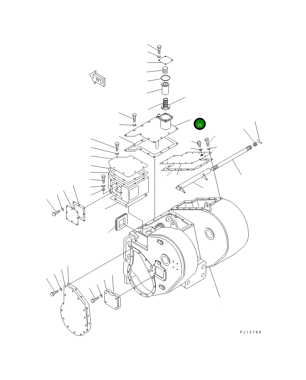Крышка 154-916-4410 Komatsu