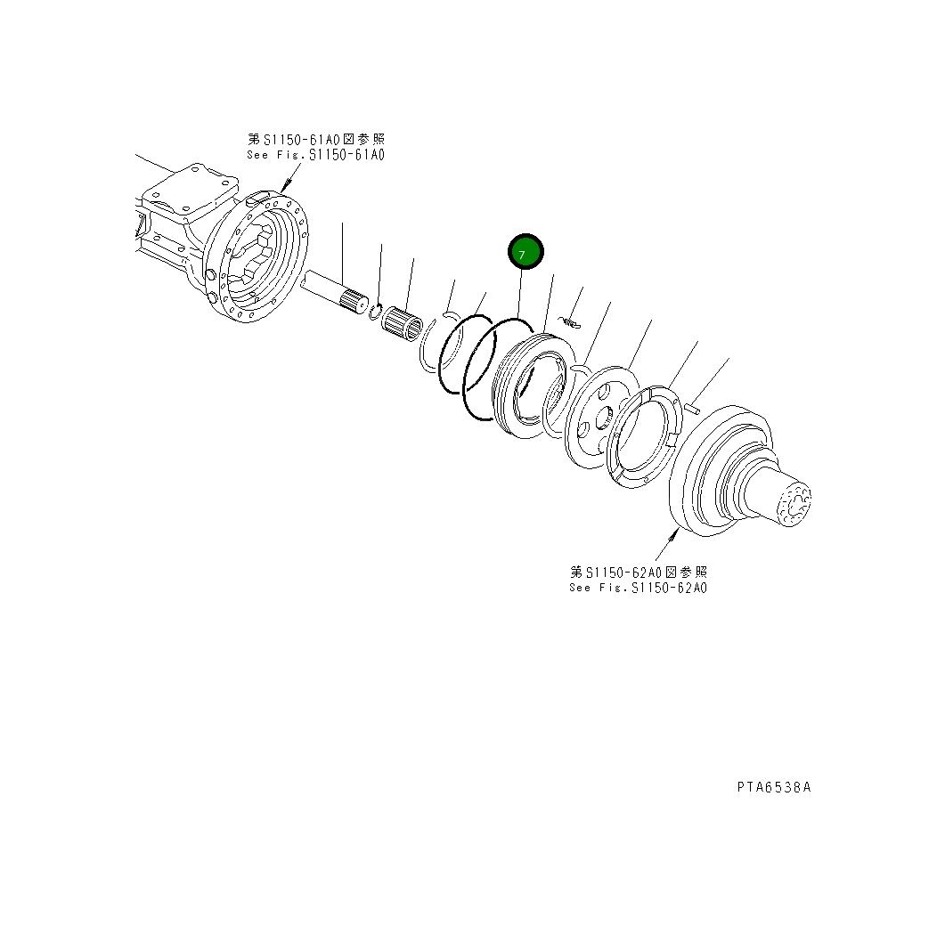 Кольцо уплотнительное (O-Ring) 20E-22-K1610 Komatsu