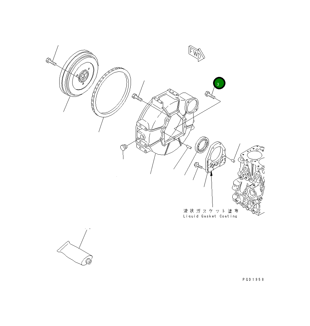 Болт YM121120-01620 Komatsu