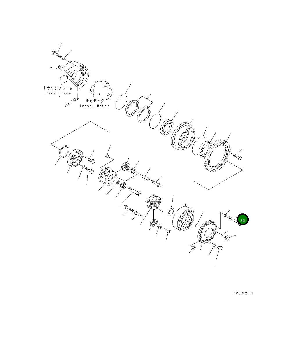 Болт 20Y-27-13280 Komatsu