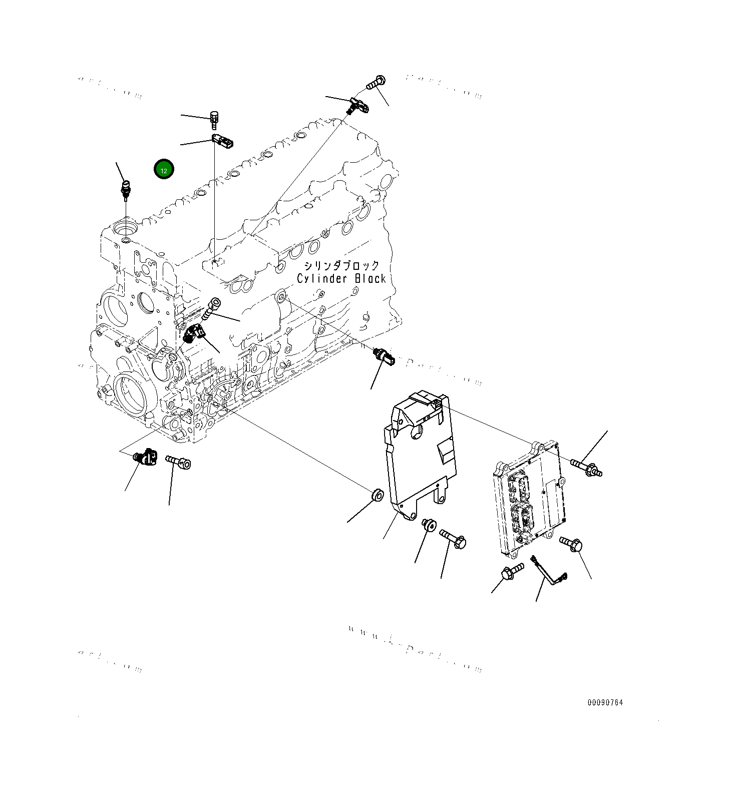 Болт 6734715520  Komatsu
