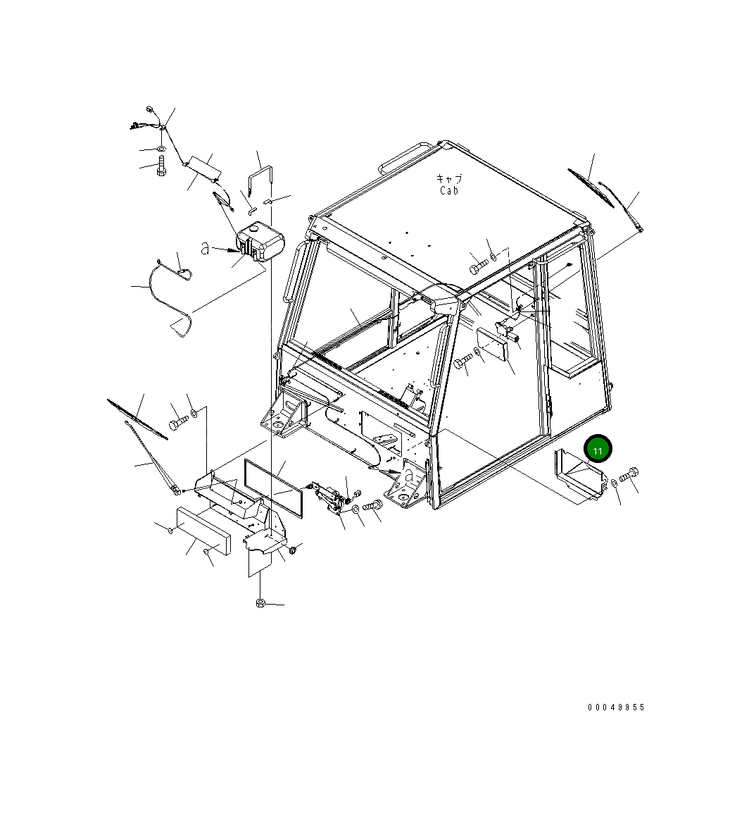 Крышка 56D-54-23280 Komatsu