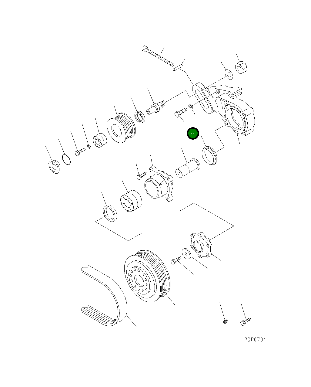 Болт CU3081348 Komatsu