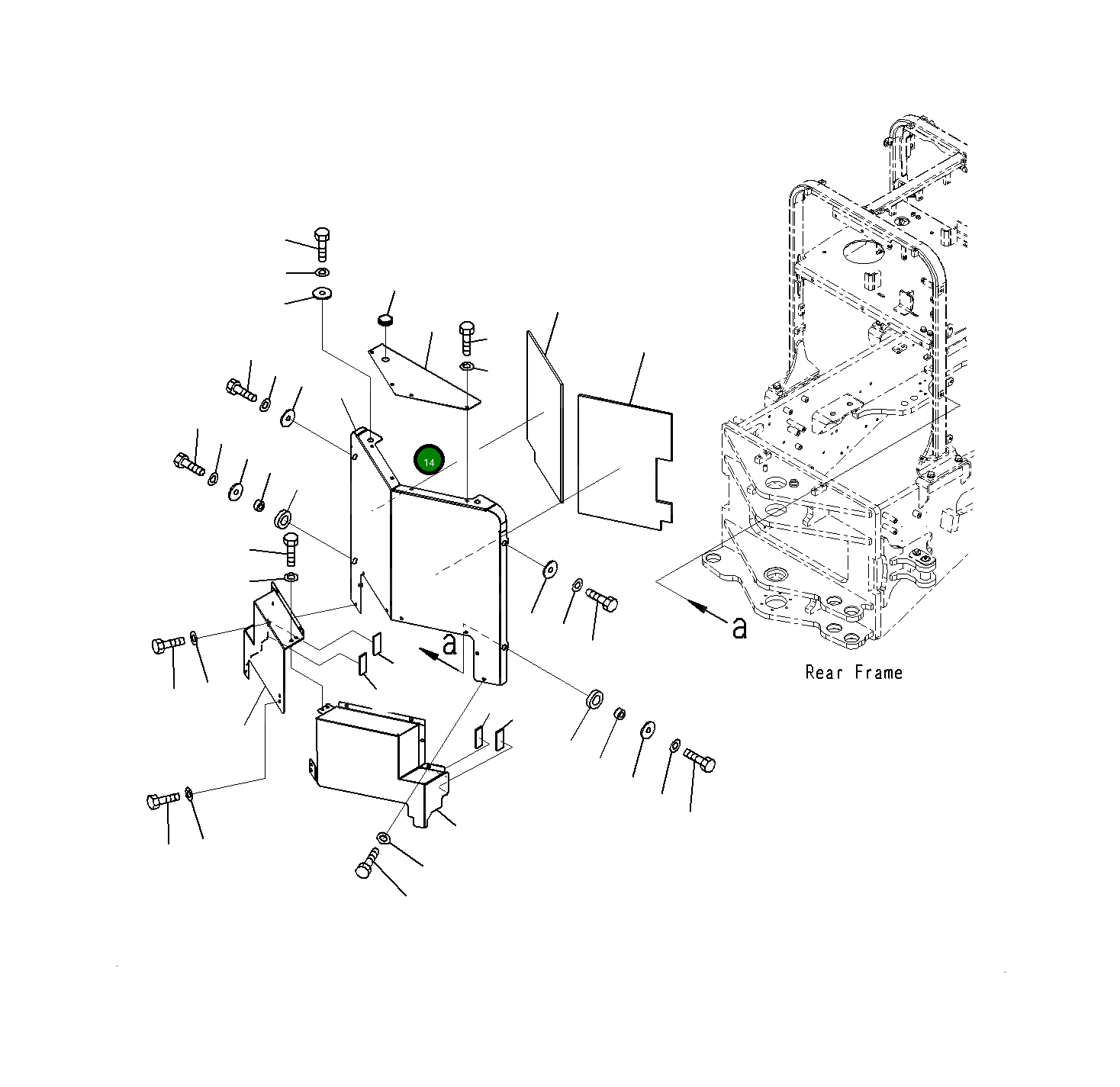 Крышка 23H-54-11291 Komatsu