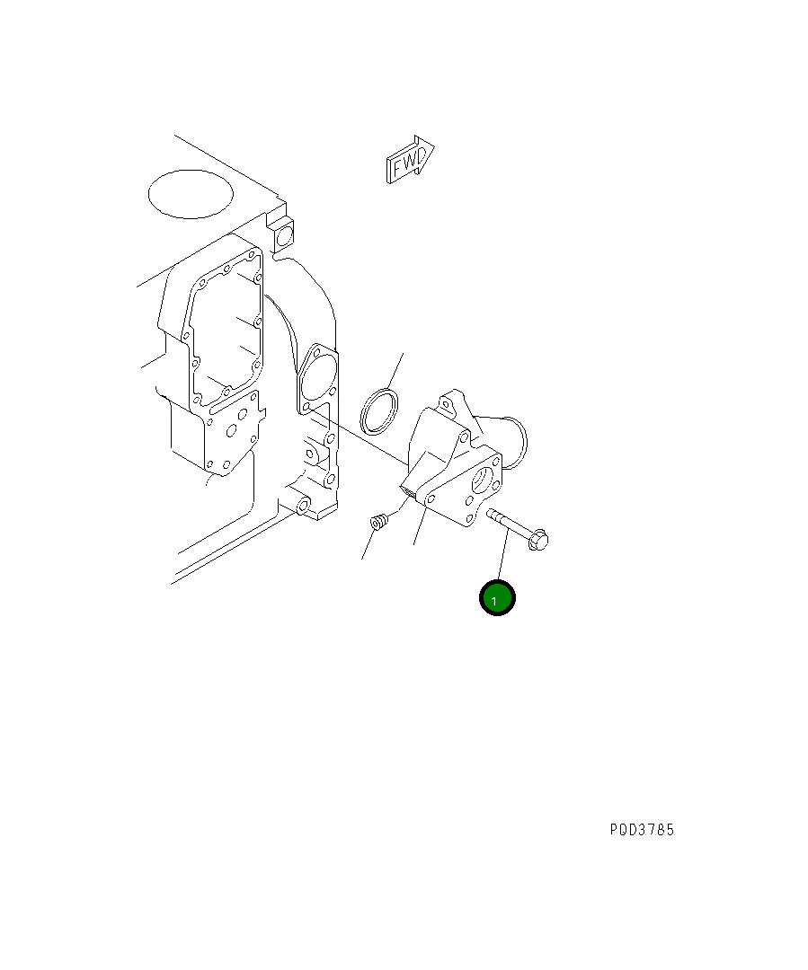 Болт 01436-01005 Komatsu