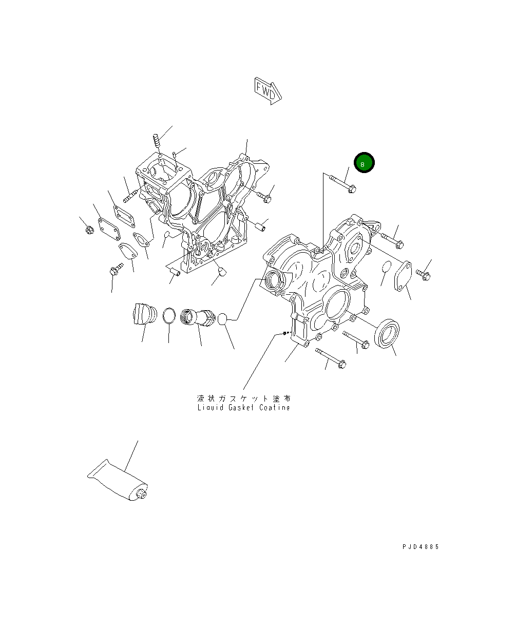 Болт 456-761  Komatsu