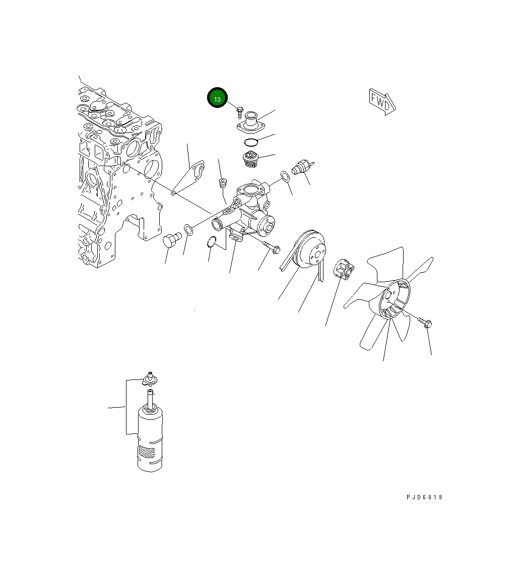 Болт 456-751 Komatsu