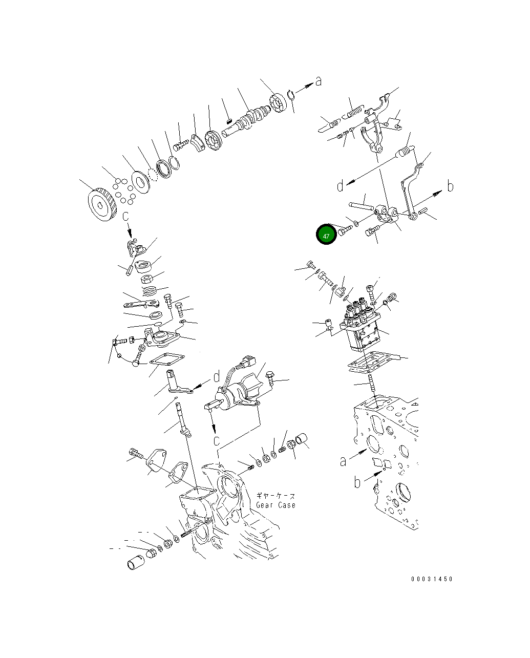 Болт KT15261-6641-0 Komatsu