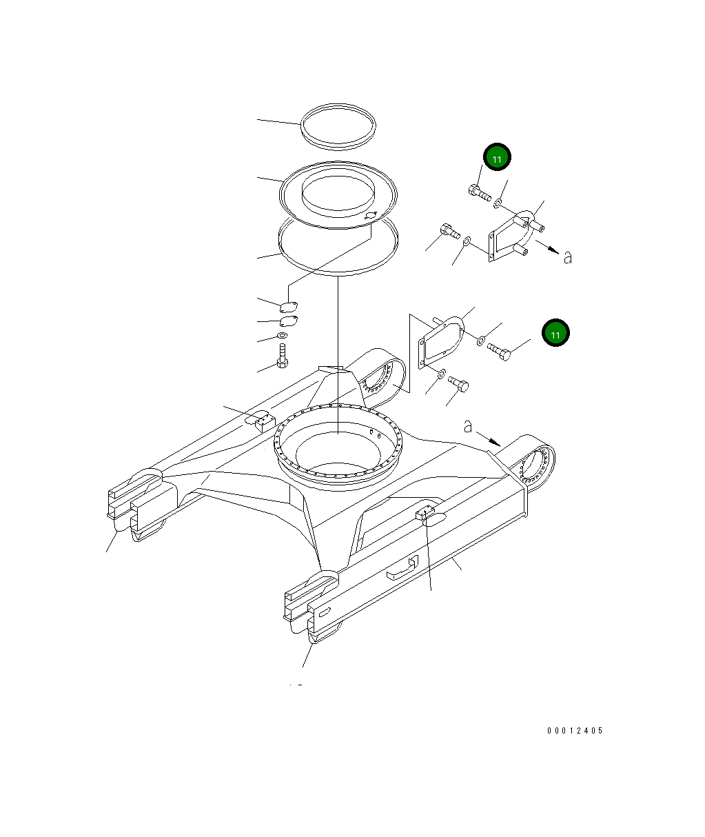 Болт 01011-51660  Komatsu