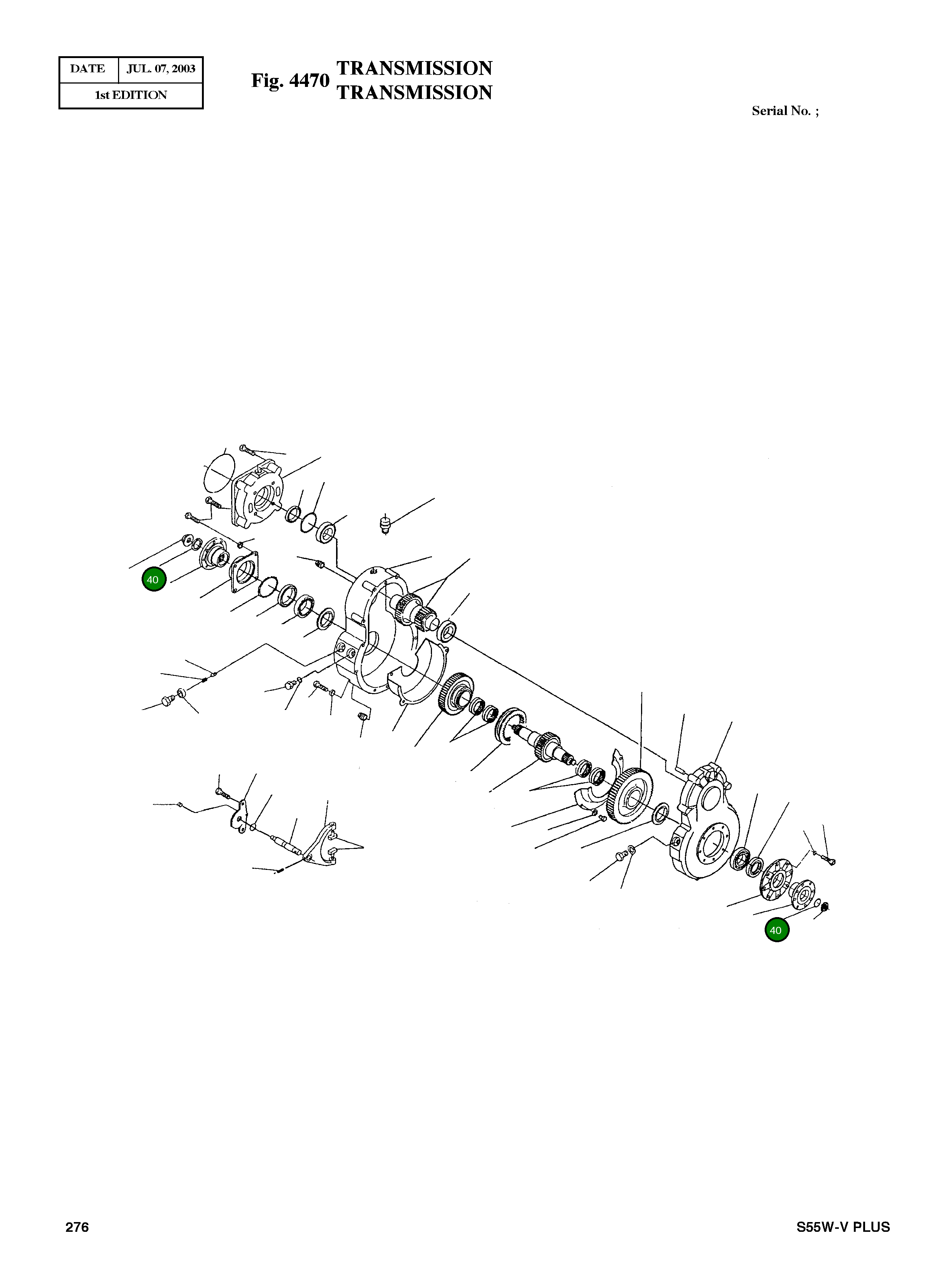 Кольцо уплотнительное (O-Ring) 001.05.0044 Komatsu