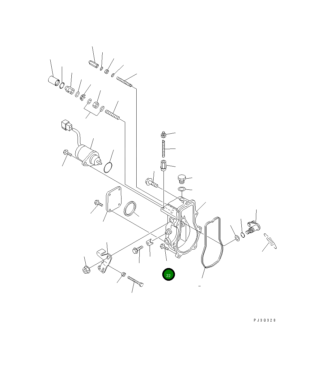 Болт 456-752  Komatsu
