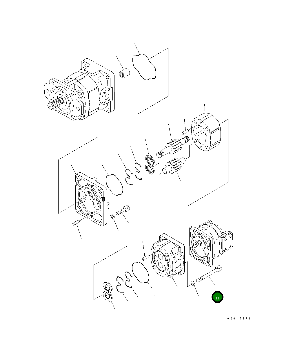 Болт 01253-61420 Komatsu