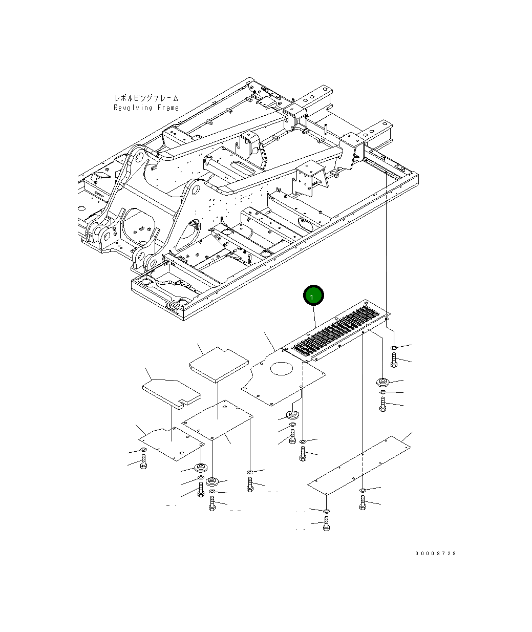 Крышка 21M-54-13132 Komatsu
