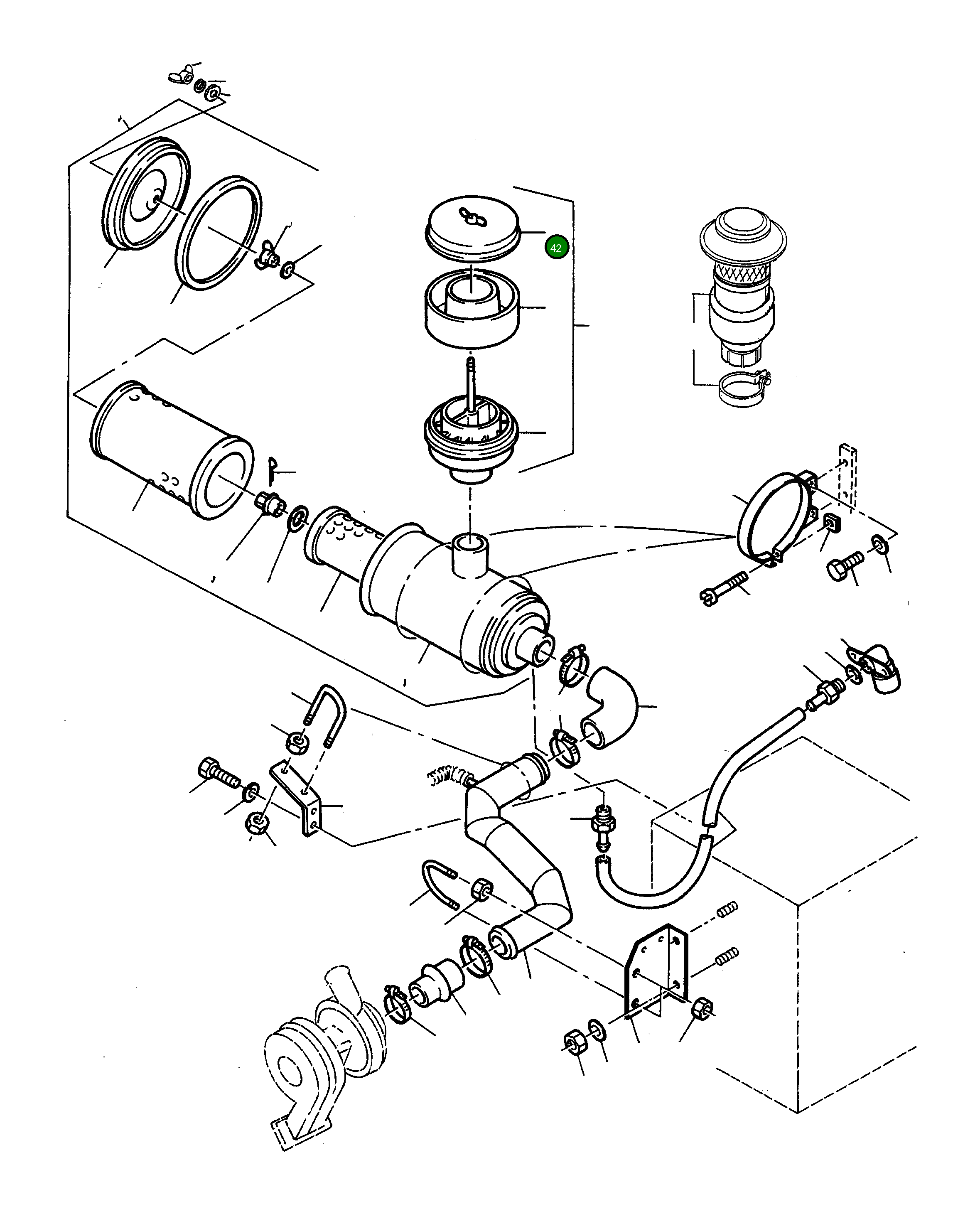 Крышка 2874169M1 Komatsu