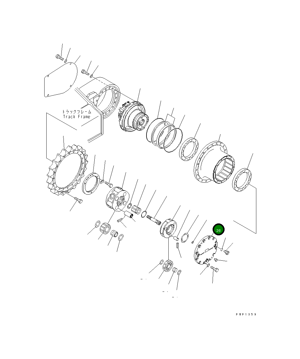 Крышка 20Y-27-31151  Komatsu