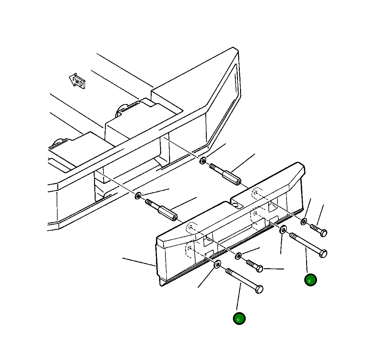 Болт 424-975-1231  Komatsu