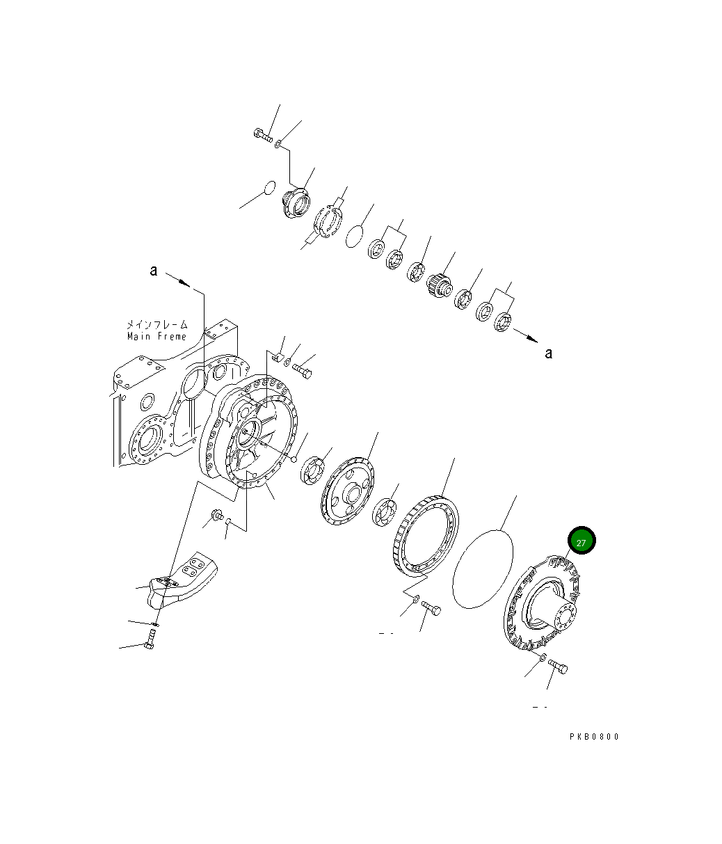 Крышка 17A-27-11131 Komatsu