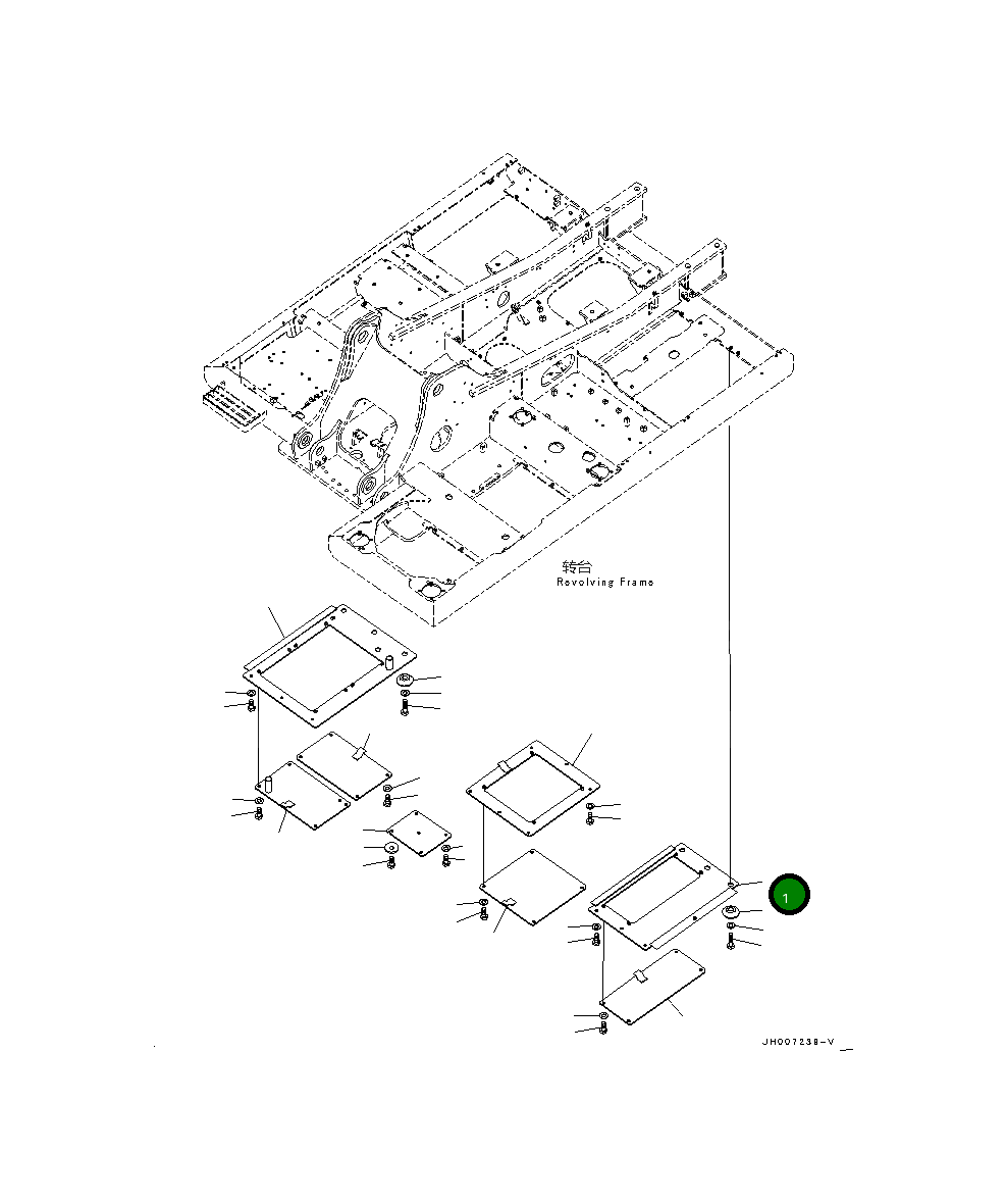 Крышка 20Y-54-72921 Komatsu