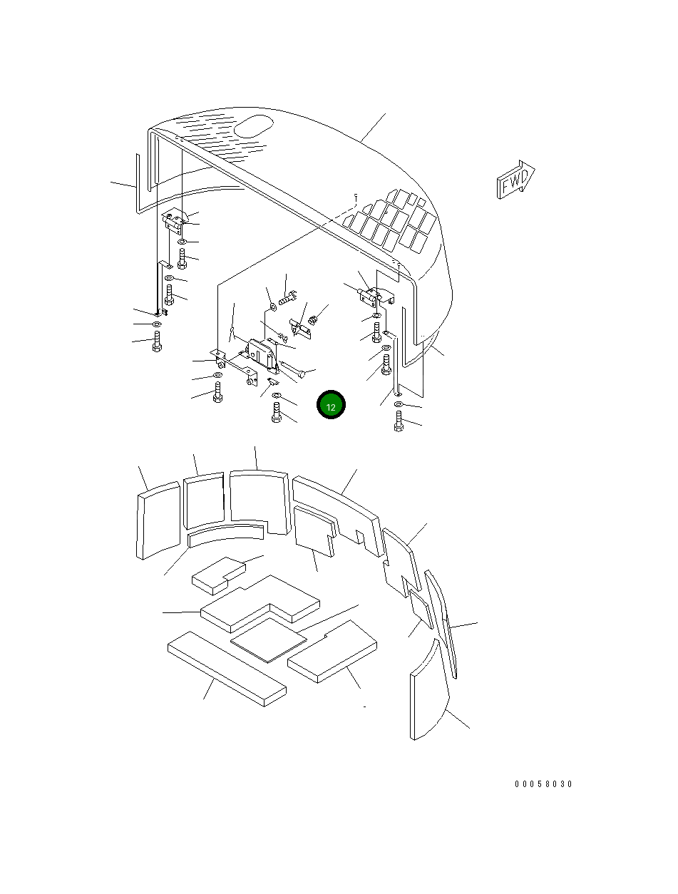 Крышка 201-54-72570 Komatsu