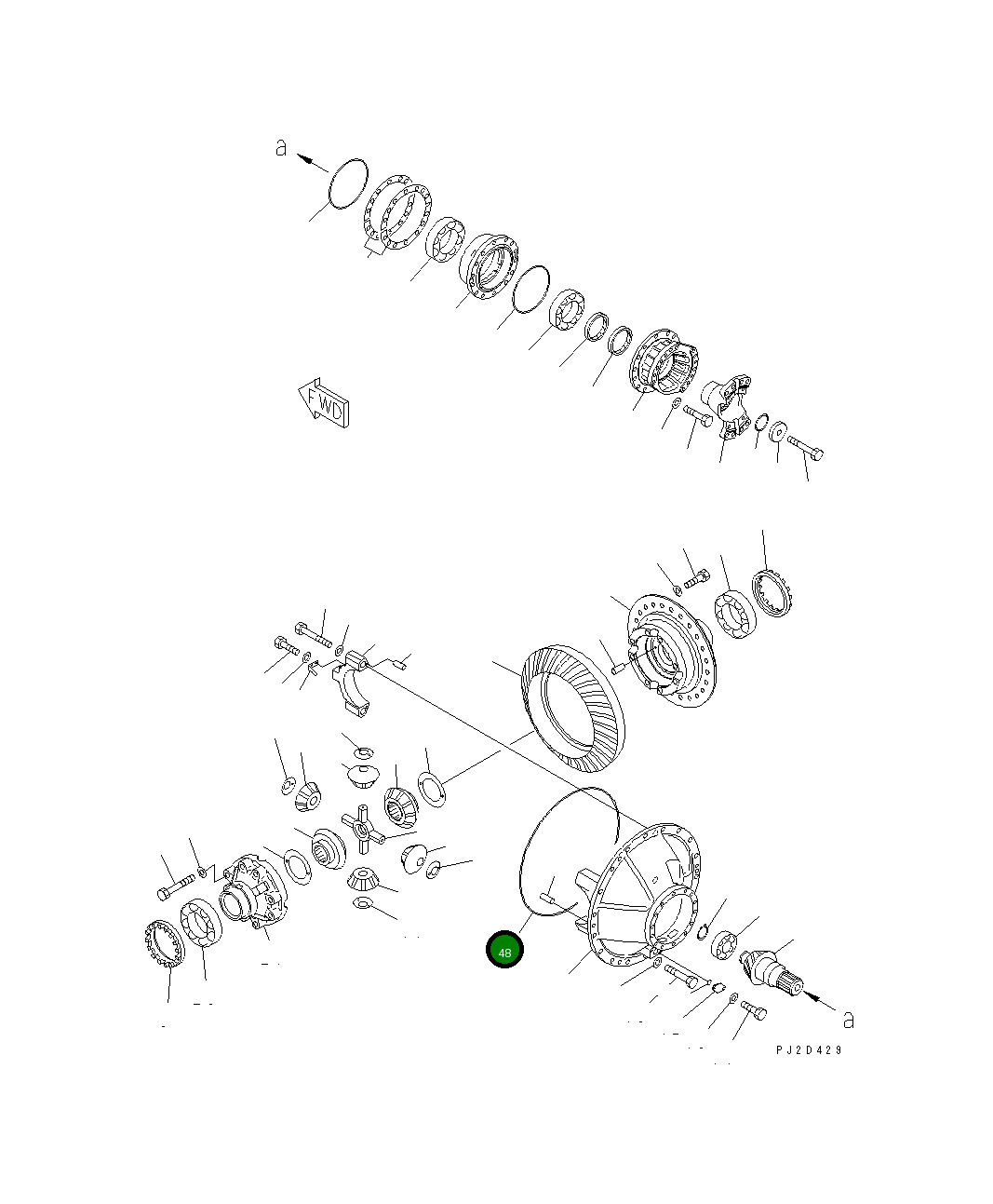 Кольцо уплотнительное (O-Ring) 41E-22-11610 Komatsu