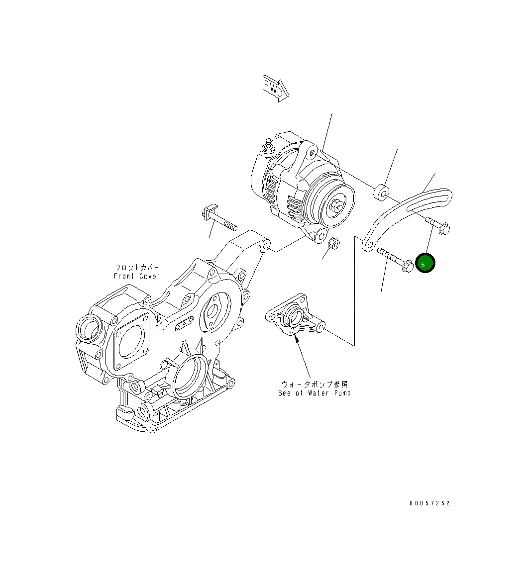 Болт YM129972-77341  Komatsu