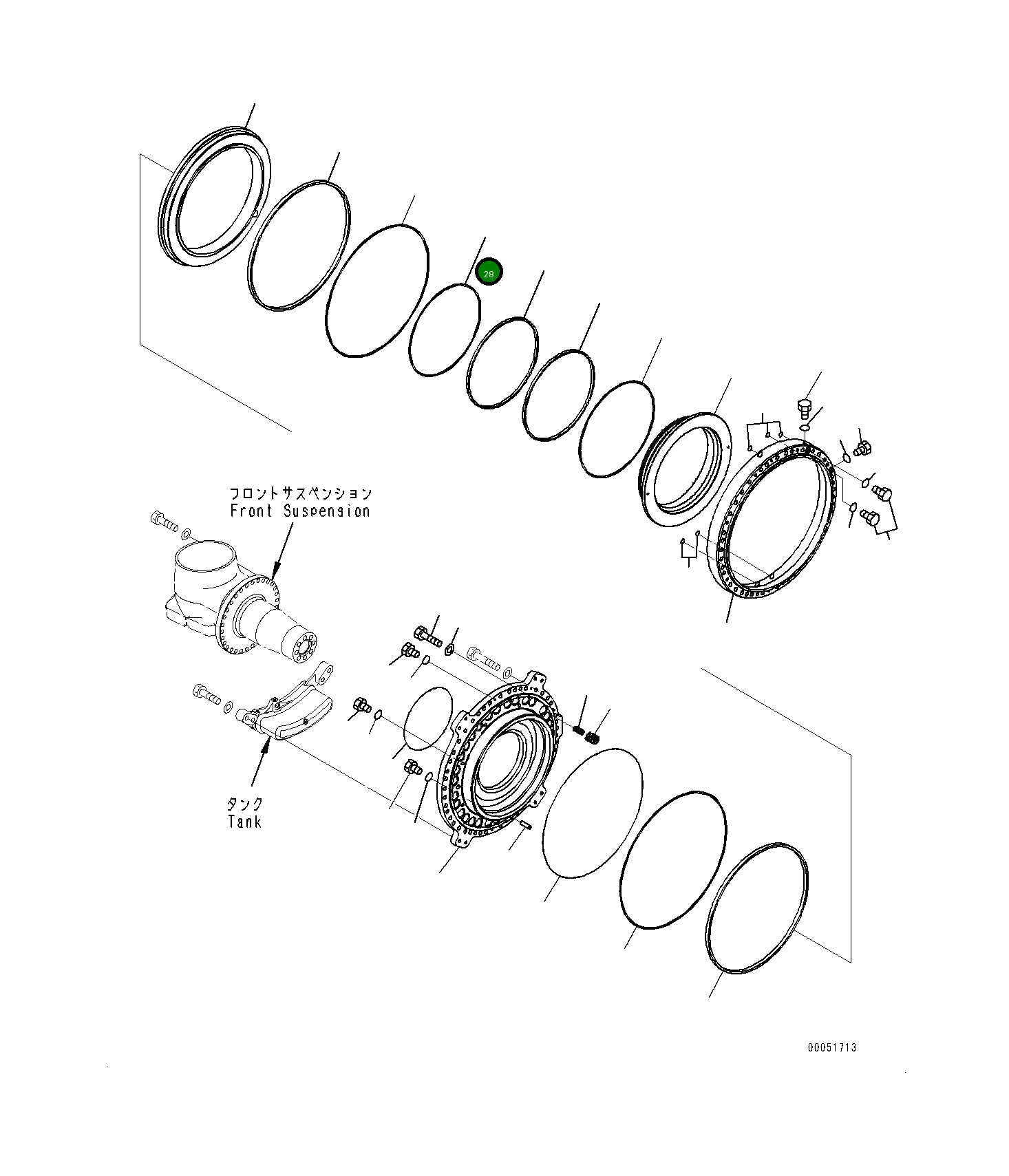 Кольцо 561-33-71480 Komatsu