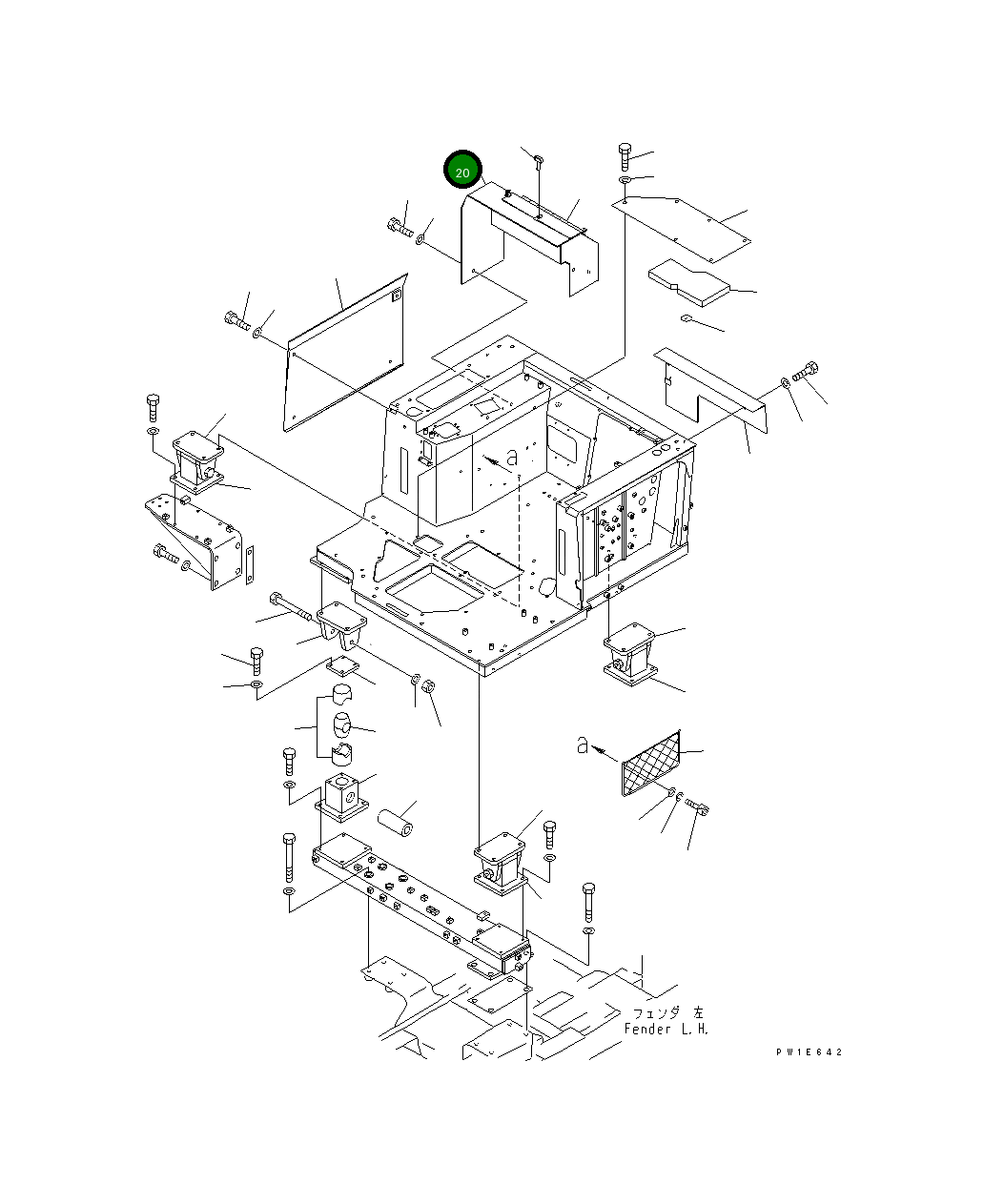 Крышка 19M-54-35451  Komatsu