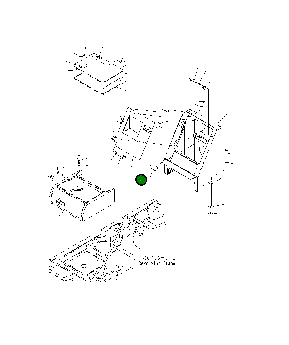 Крышка 21M-54-16721  Komatsu