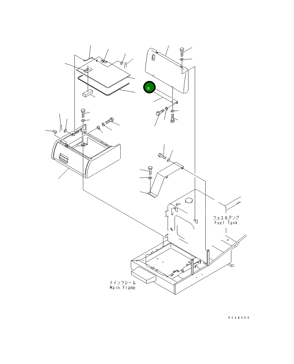 Крышка 20Y-54-29622 Komatsu