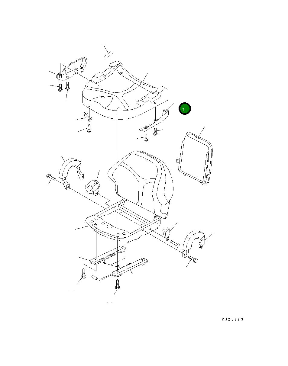 Крышка 3EB-50-39170  Komatsu