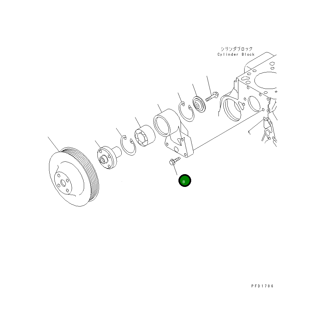 Болт 6732-61-3170 Komatsu