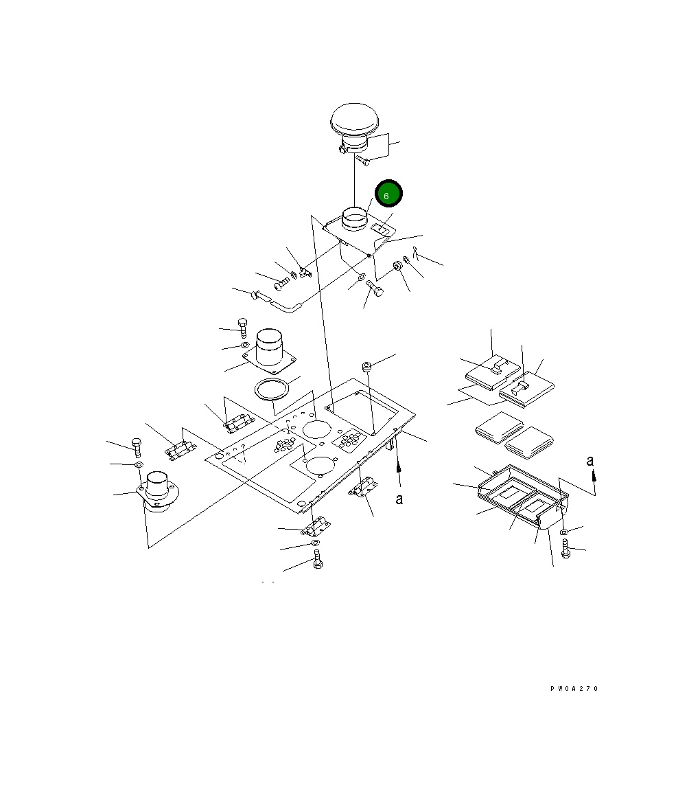 Крышка 124-911-1410 Komatsu
