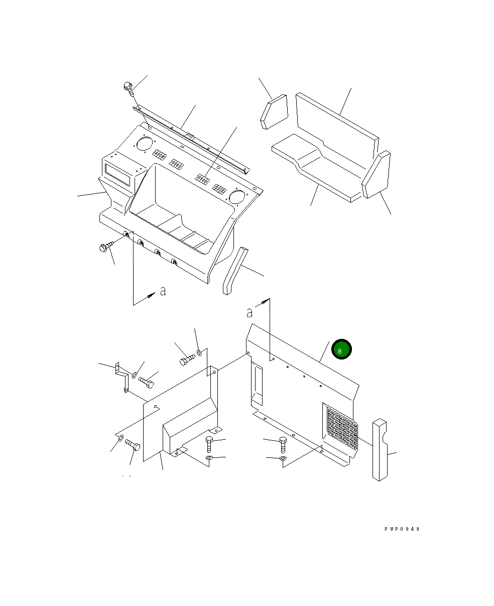Крышка 21P-979-K222 Komatsu