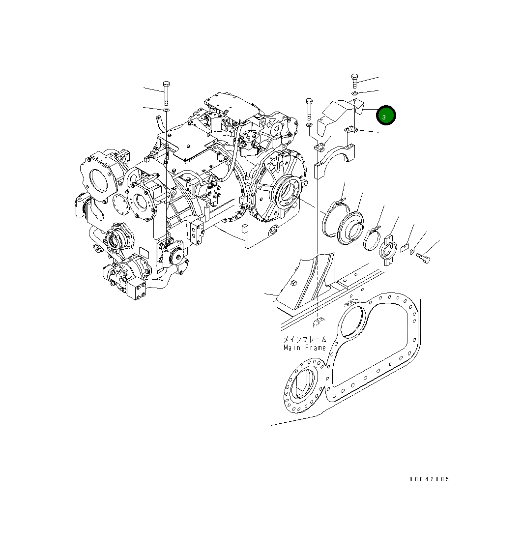 Крышка 17A-21-41381 Komatsu