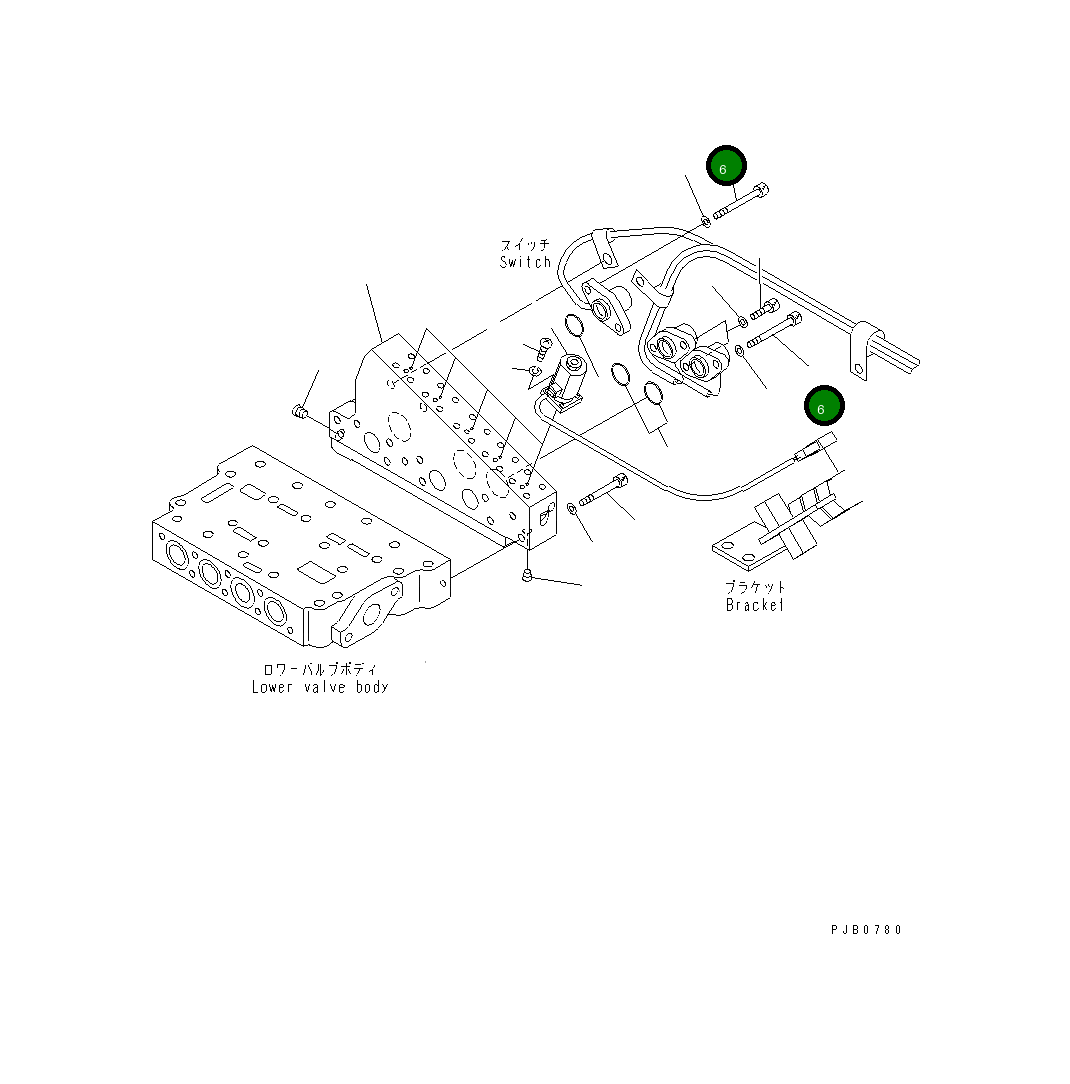 Болт 01252-40865 Komatsu