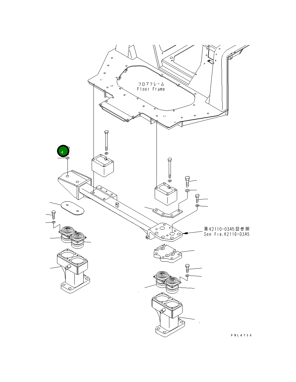 Болт 195-54-69920 Komatsu