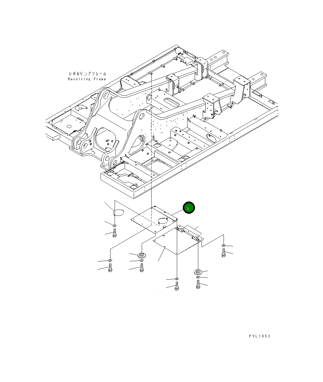 Крышка 21M-54-13111  Komatsu