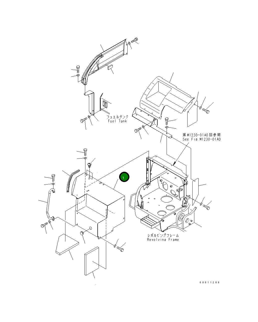 Крышка 22U-54-86110 Komatsu