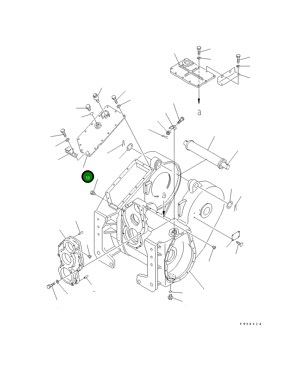 Крышка 14X-960-3751  Komatsu