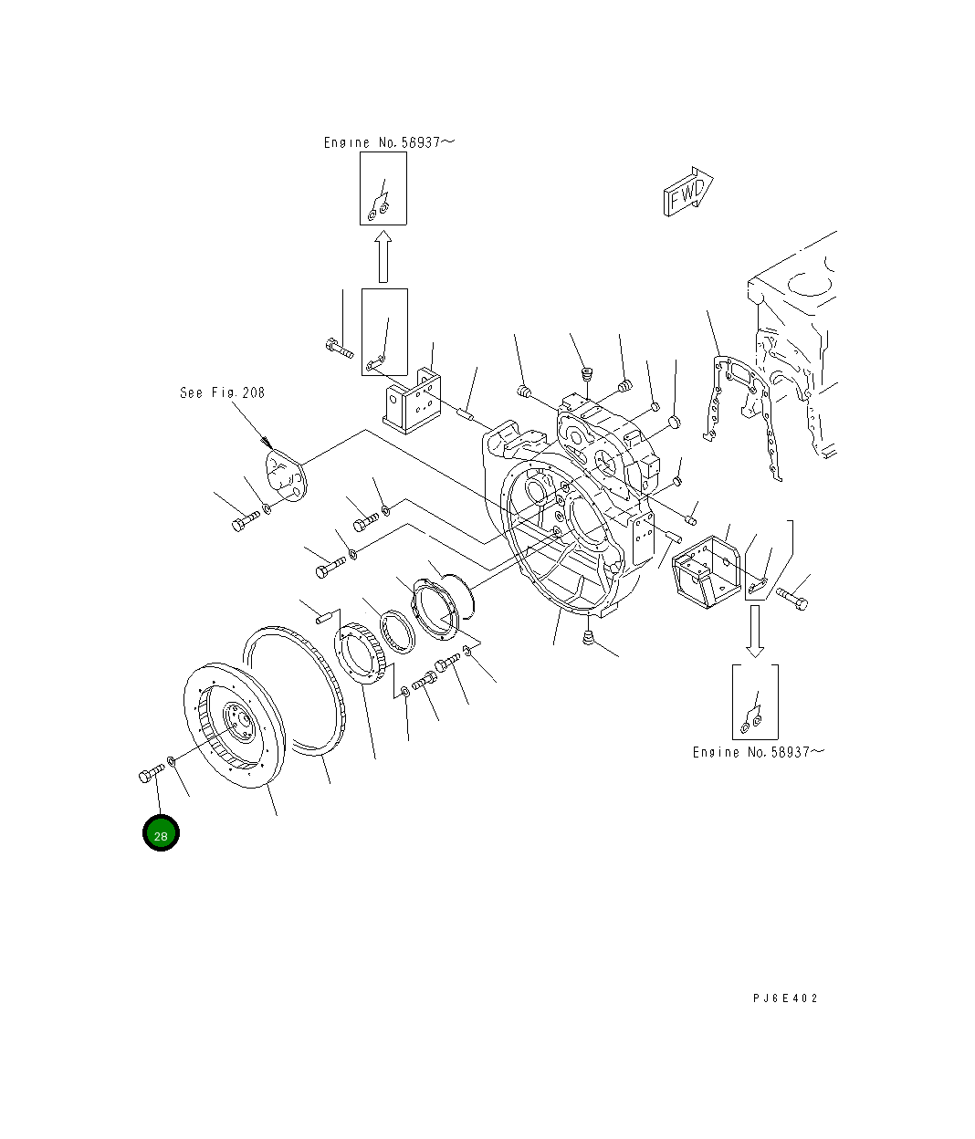 Болт 6127-31-1370 Komatsu