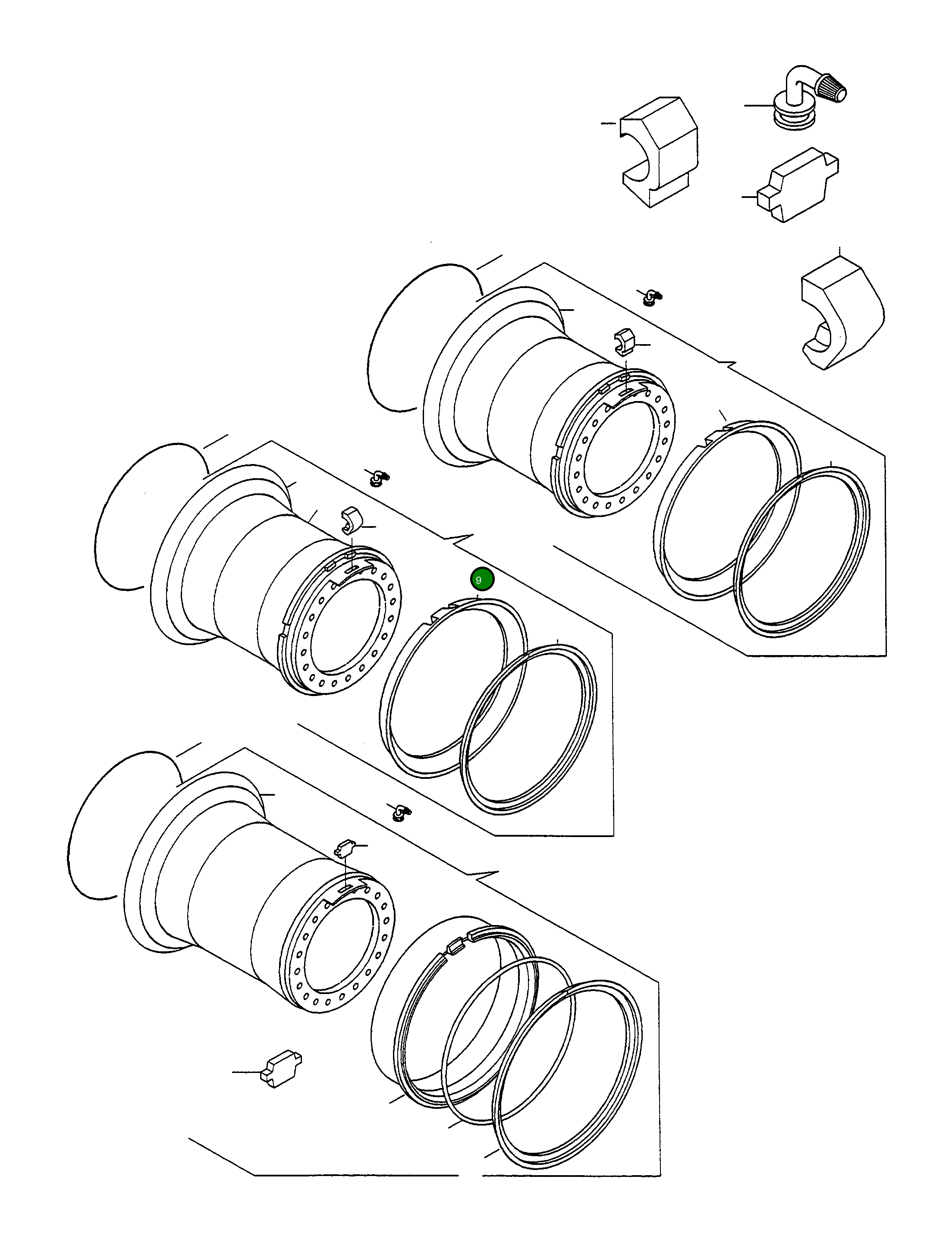 Кольцо 424-W29-H030 Komatsu