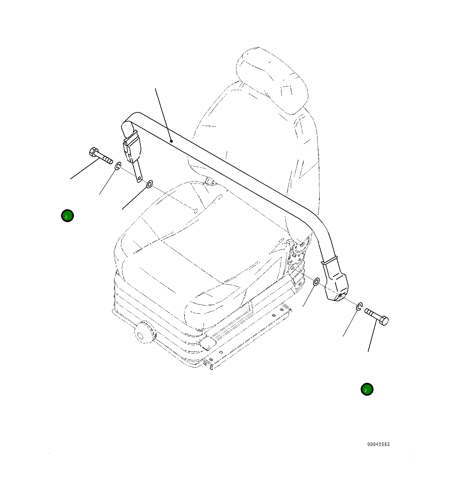 Болт 0203070751  Komatsu