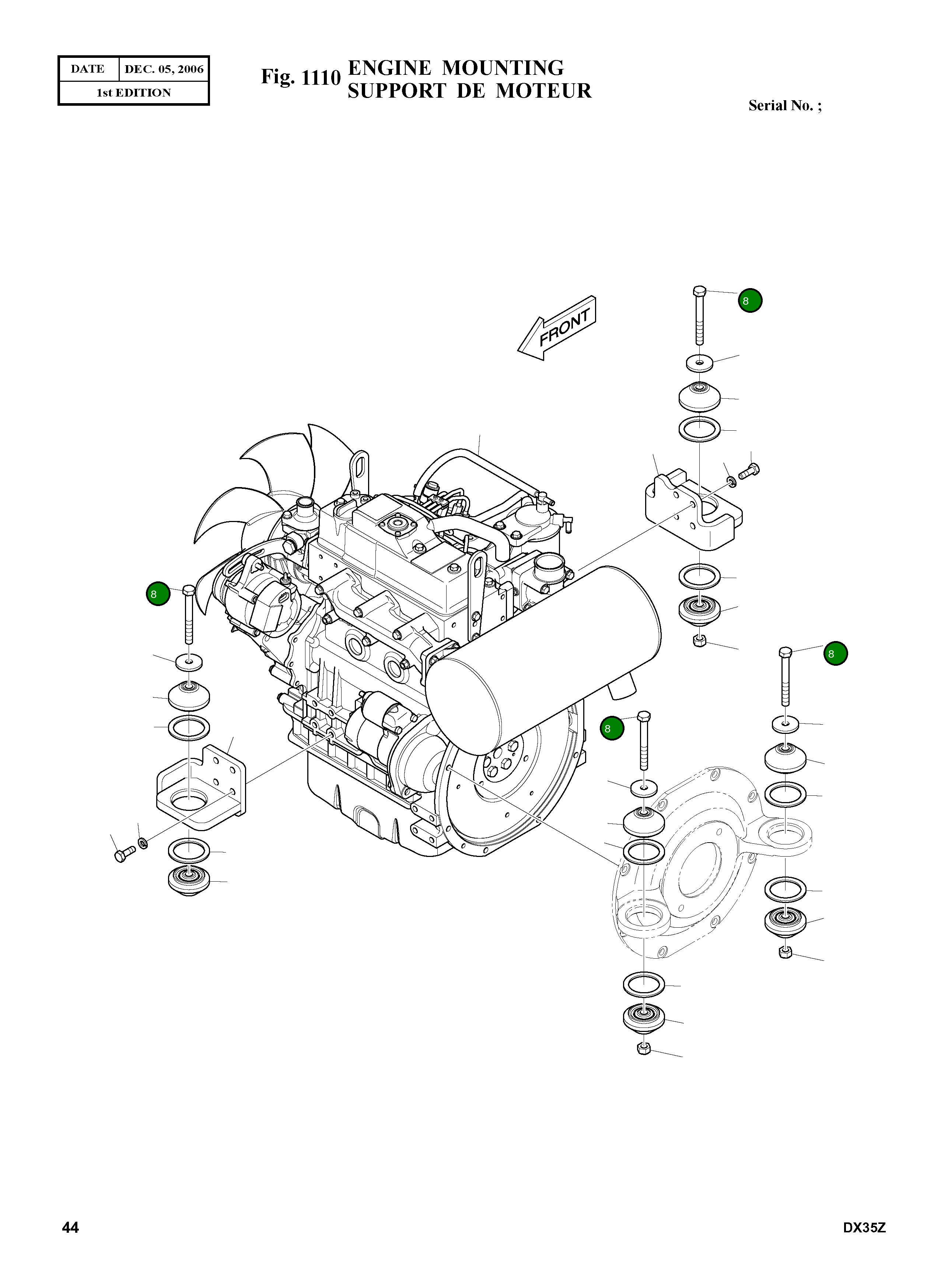 Болт S0561866 Komatsu