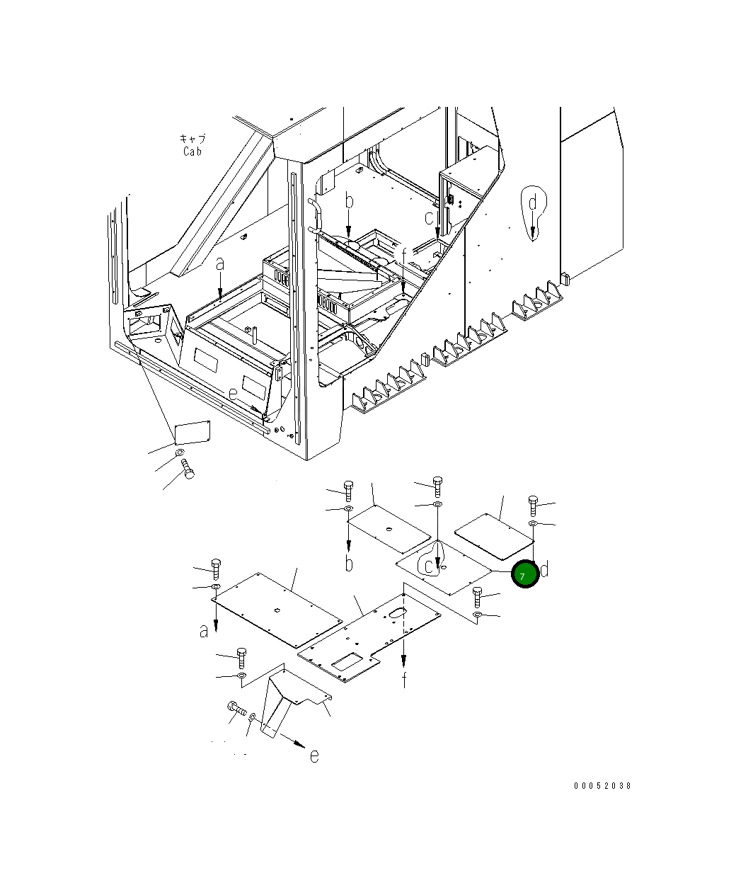 Крышка 21T-54-35251 Komatsu