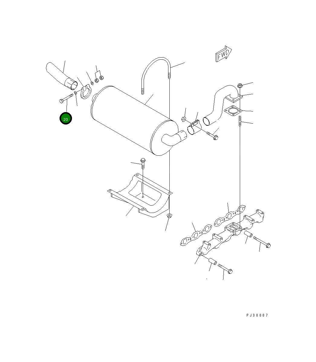 Болт 01010-31080 Komatsu