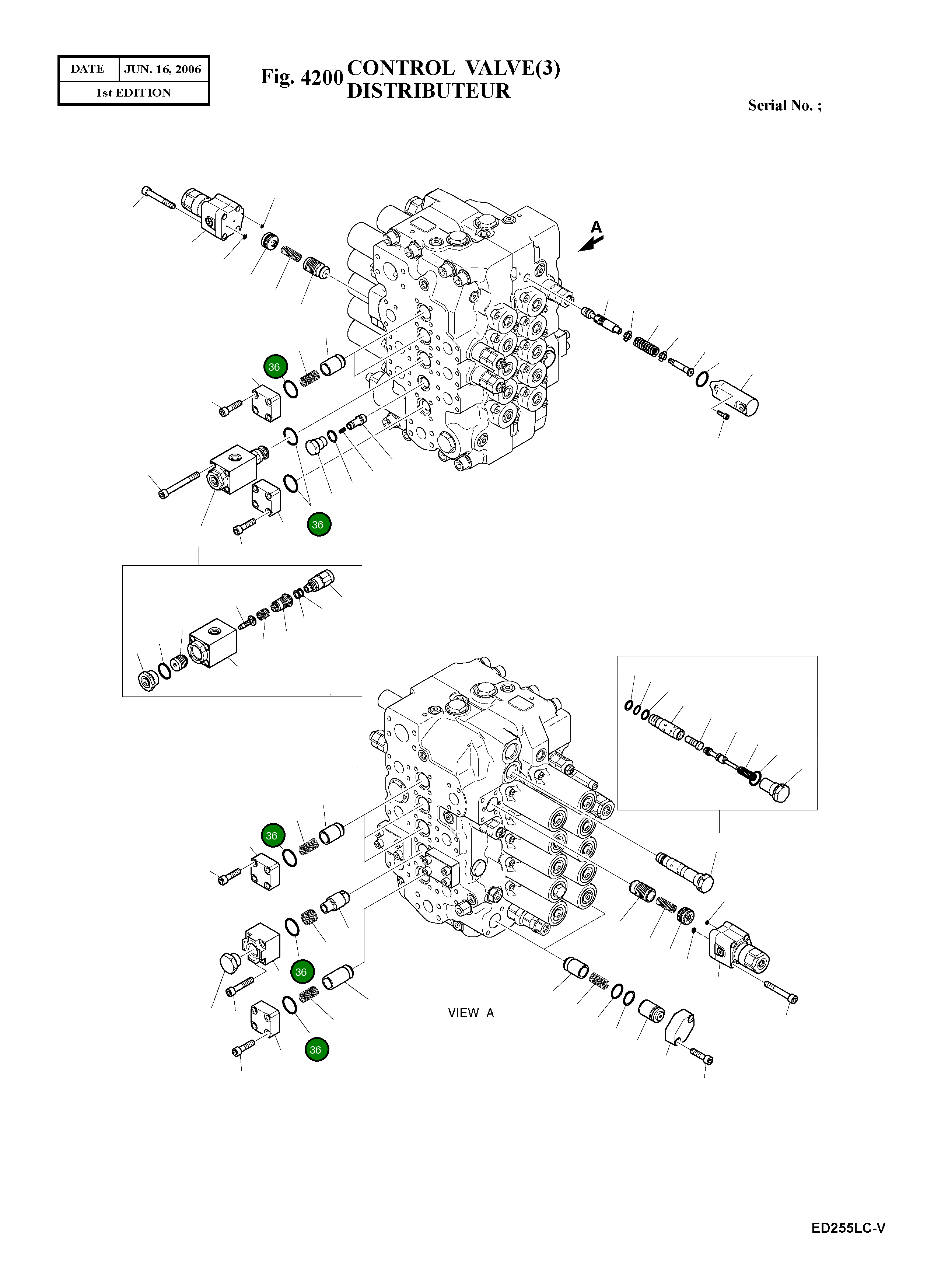 Кольцо уплотнительное (O-Ring) 95113-03200 Komatsu
