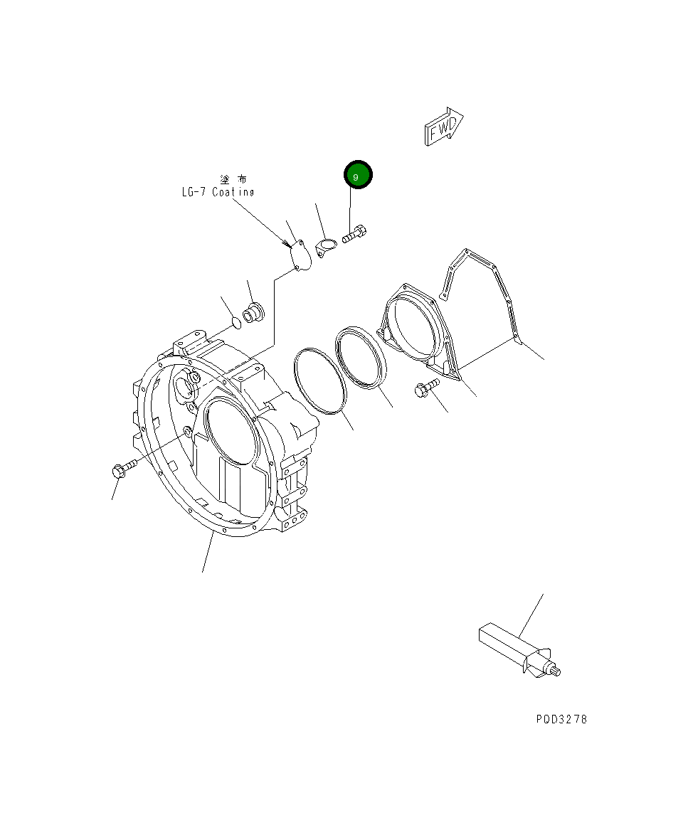 Болт 6732-21-4120 Komatsu