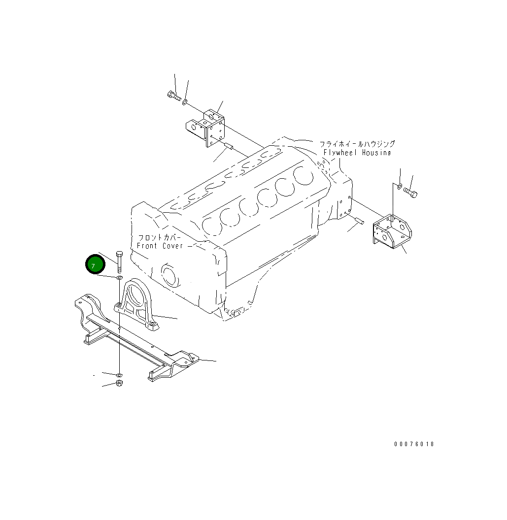 Болт 01011-62075 Komatsu